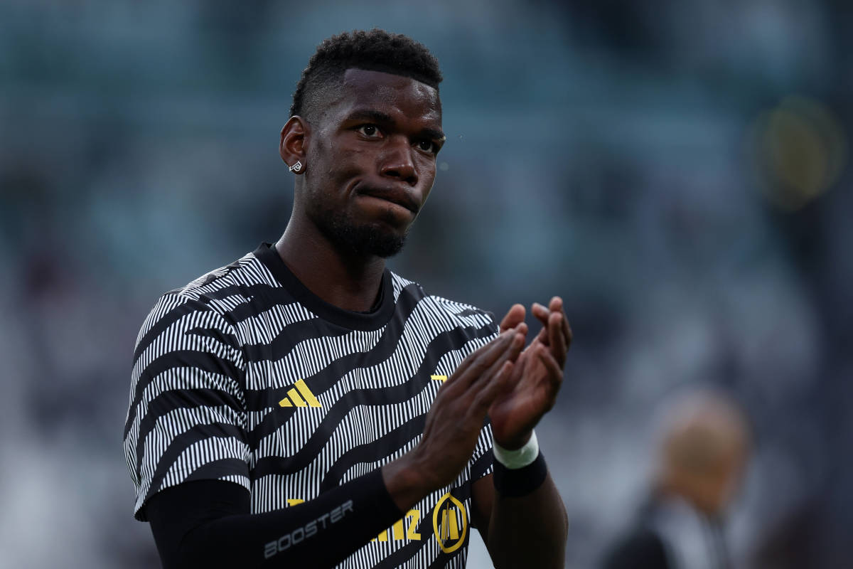 Juventus midfielder Paul Pogba pictured looking disappointed following a 1-1 draw against Bologna in September 2023